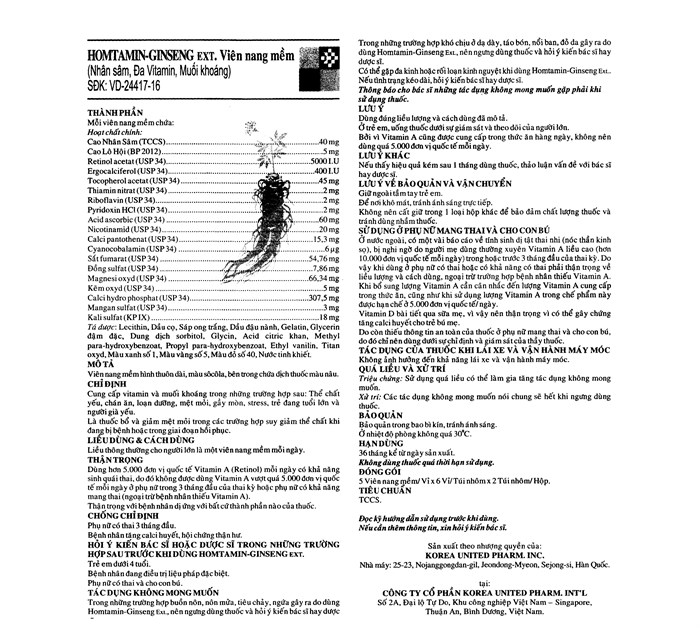 Thuốc Homtamin Ginseng hộp 60 viên